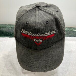 Harley-Davidson Embroidered with Logo and Name Grey Denim Cap/Hat